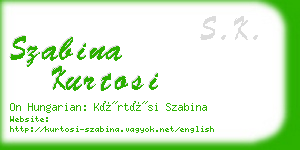 szabina kurtosi business card